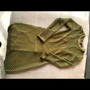Fishnet green dress